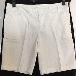 White Caslon Bermuda shorts